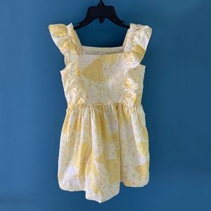 Gap Toddler Yellow Floral Apron Dress